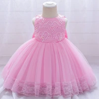 baby girl princess dress elegant toddler girl flowers 1st birthday party lace prom dress kids embroidered dress