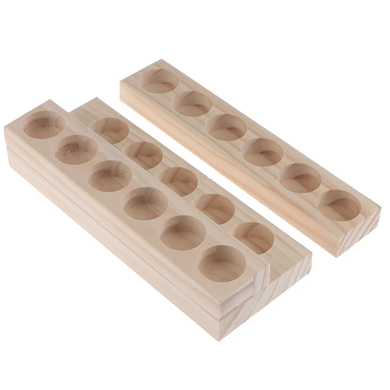 Natural Wood 1/2-Tiers Aromatherapy Perfume Essential Oil Display Storage Organizer Rack Stand Holder for 6/12 Pcs 15ml Bottles | Красота и