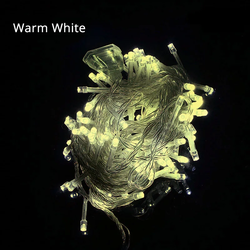 warm white GUXEN светодиодный светильник 10M100 светодиоды 220 В/110 В Открытый водонепроницаемый Рождественский светильник s гирлянда для сада вечерние украшения праздника - Испускаемый цвет: warm white