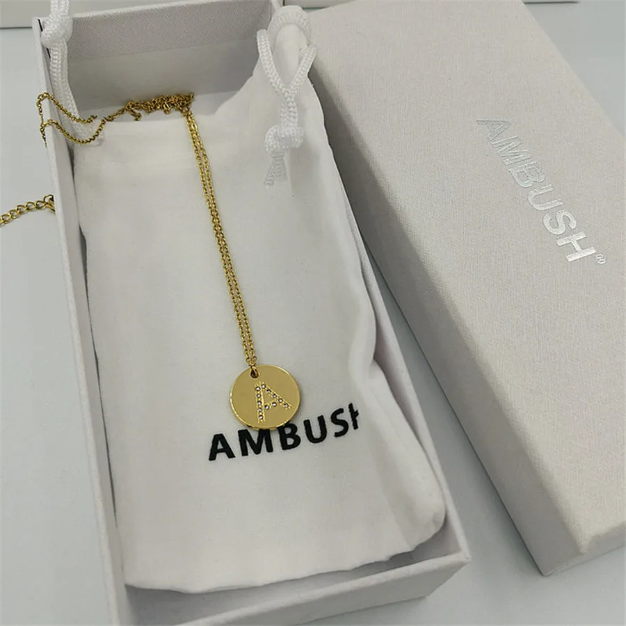 

Round Pendant Diamond Letter A Ambush Necklace Men Women Original Gift Box And Cloth Bag Accessories jewelry