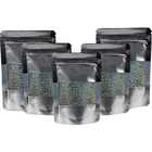 100 шт. замка застежка-молнии Серебристые Алюминий Фольга тиснение стоьте вверх мешок с матовым окном Self Grip уплотнение зазубриной разрыва Еда дой-Пак чехлы