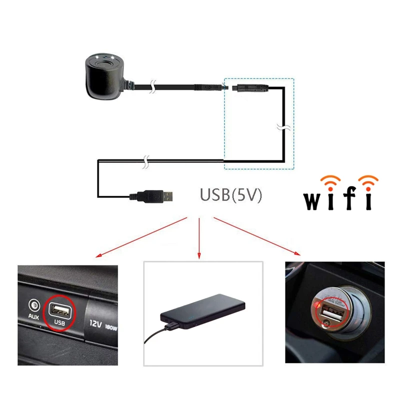 

Universal Car Rearview Camera Waterproof 170 Degree Hd Video Night Vision Reversing Auto Parking Monitor