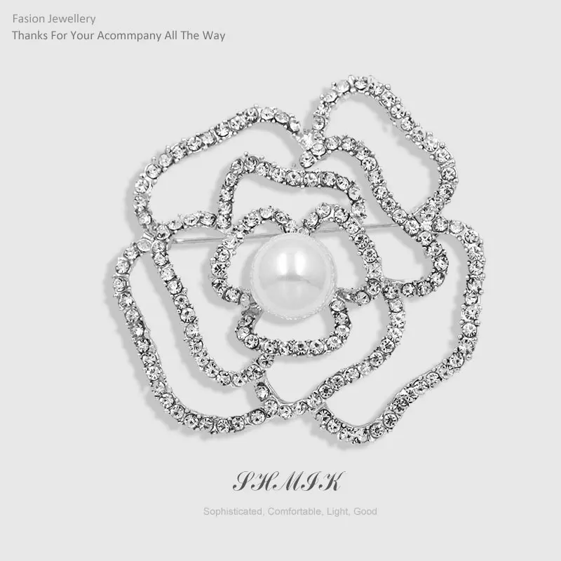 Роскошные камелии с фирменным дизайном линии Броши для женщин элегантным