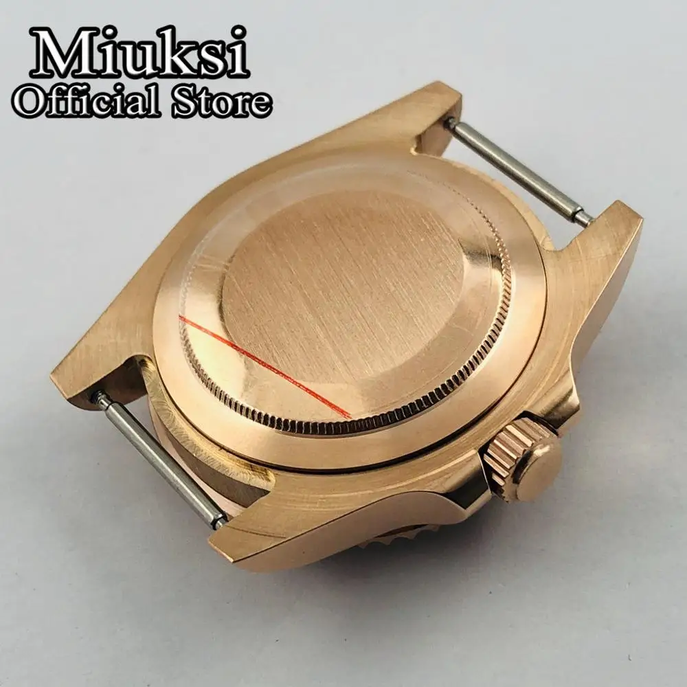 

Miuksi 40mm rose gold case sapphire glass fit NH35 NH36 ETA2836 Seagull 1612 Mingzhu DG 2813 3804 Miyota 8205 8215 821A movement