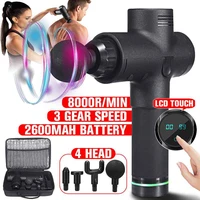professional 4000rmin massage gun muscle relax body relaxation electric massager with portable bag therapy gun for fitness