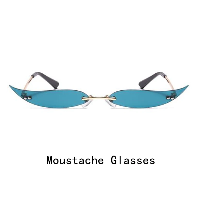 Солнцезащитные очки в форме усов Vintgae для женщин и мужчин 80s темно синие