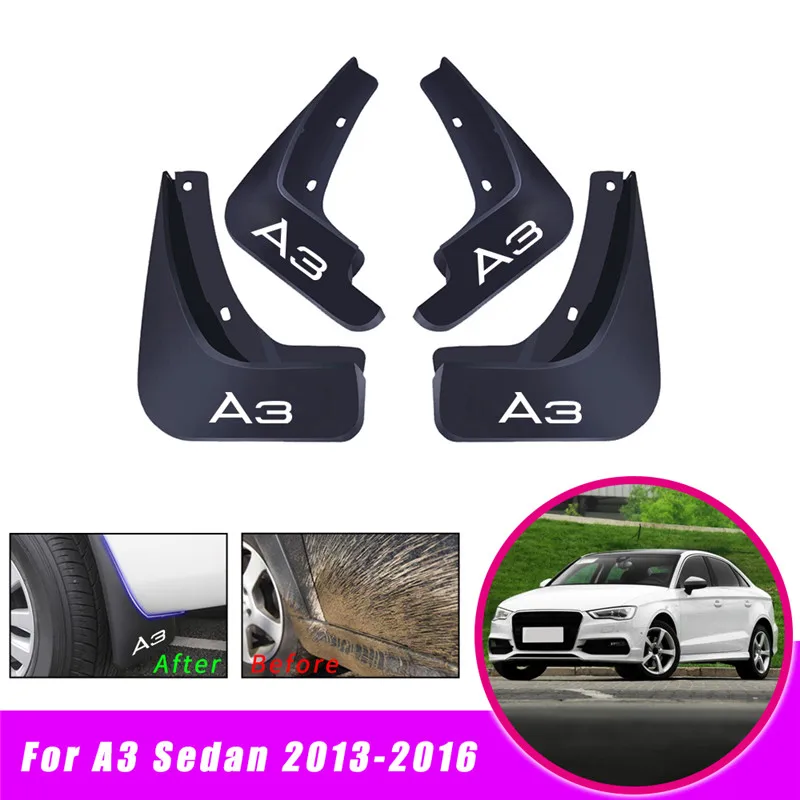 

Car Mud Flaps Splash Guards For AUDI A3 Sedan 2013 2014 2015 2016 Fender Mudflaps Mudguards Accessories 4pcs