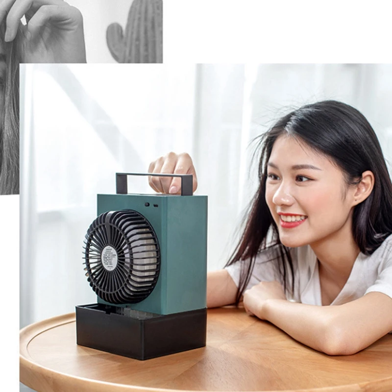 

Portable Air Conditioner,Mini Air Cooler Fan, Air Circulator Humidifier Misting Fan with 3 Speeds for Home Office