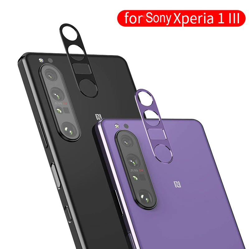 Защитный чехол для камеры Sony Xperia 1 iii, Металлическая Задняя крышка объектива (без стекла, с вырезом, не влияет на вспышку)