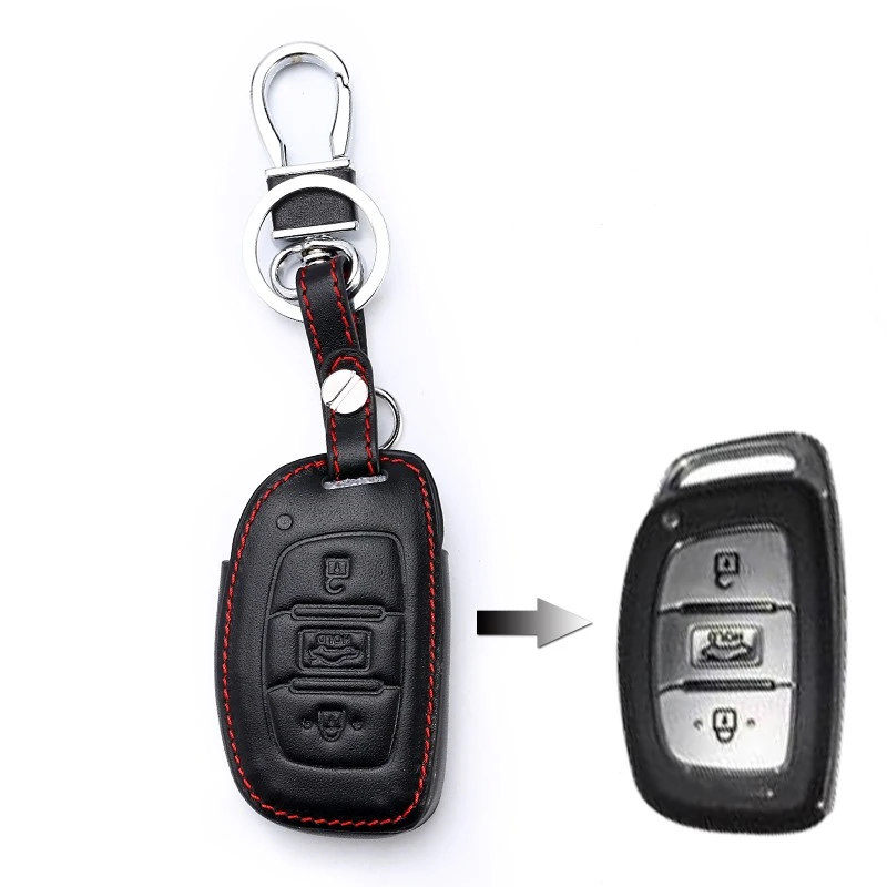 

1pc Car Key Case Holder Chain Cover for Hyundai IX30 IX35 IX20 Tucson Elantra Verna Sonata Auto Cover Keychain Protect Bag Parts