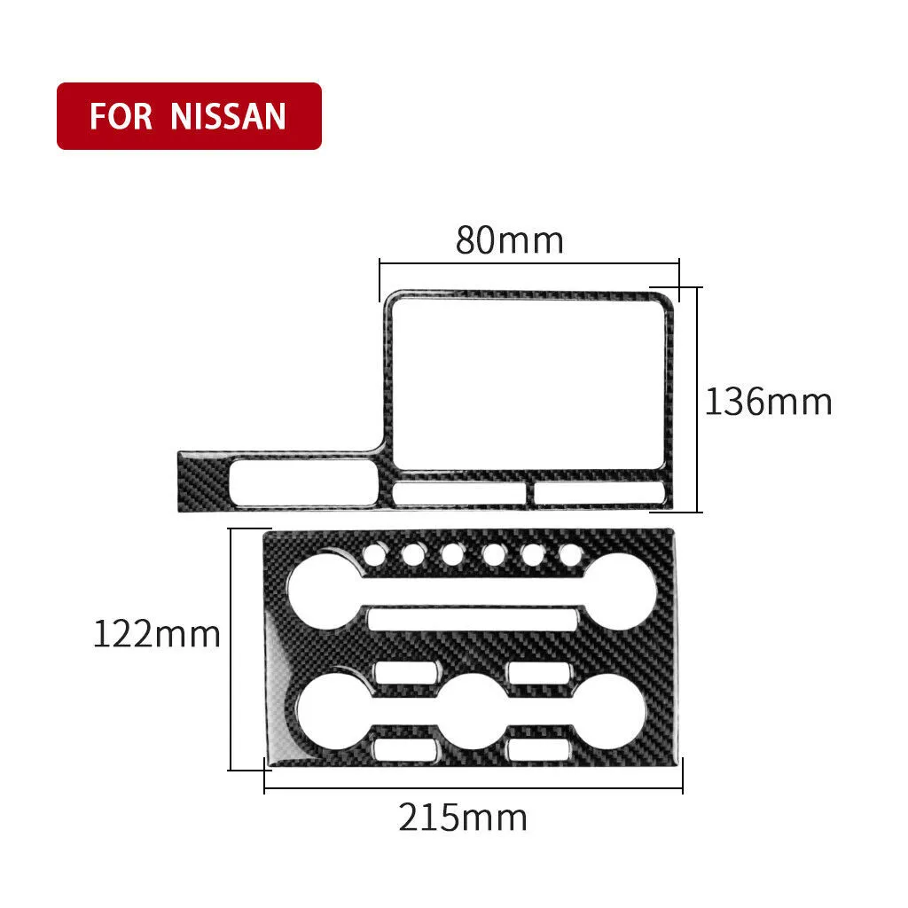 

2Pcs Decorative Stickers Car Carbon Fiber Cover DIY Dashboard For Nissan GT-R R35 2008-2016 Left-Hand Drive