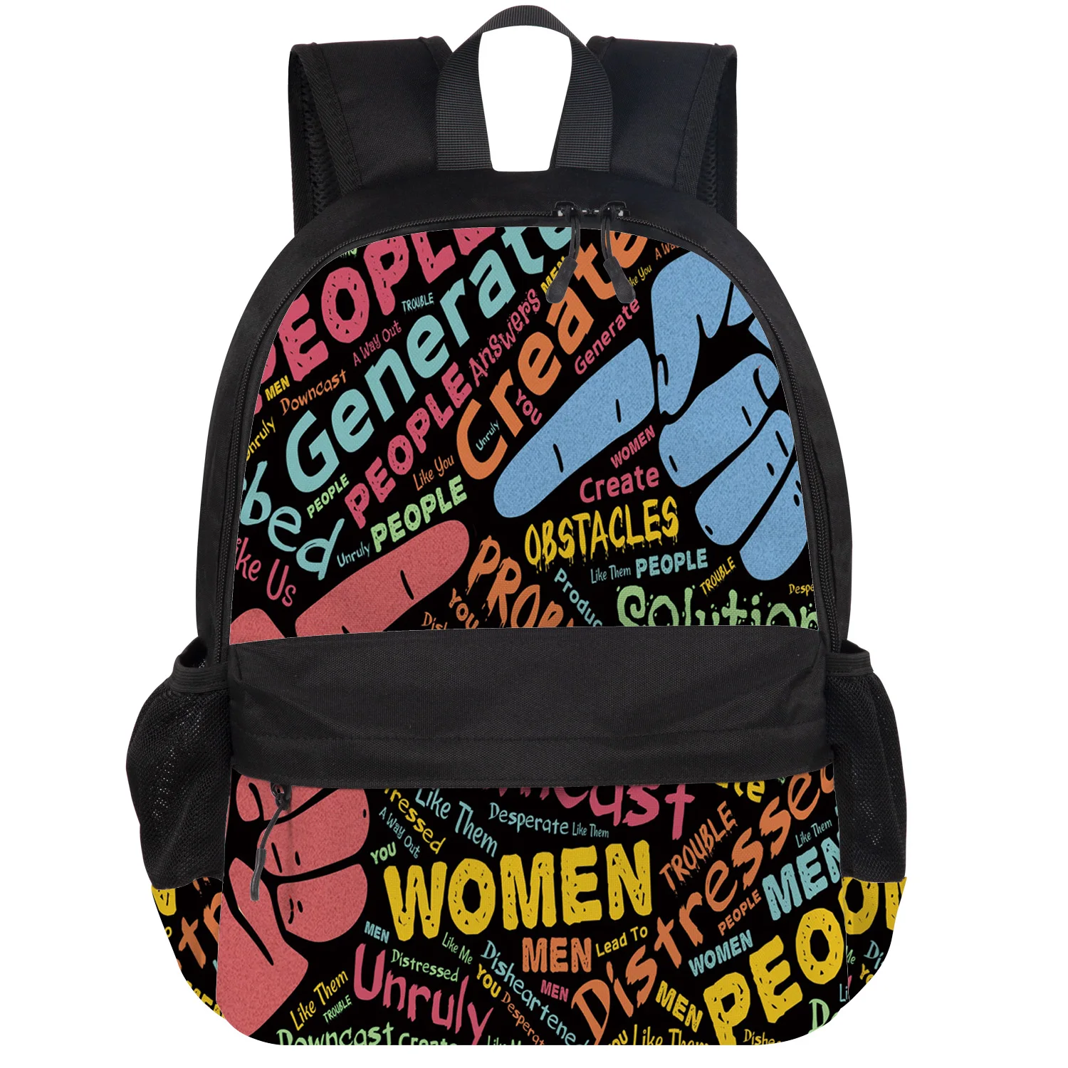 Текстовая иллюстрация уличный английский рюкзак студенческий для ноутбука