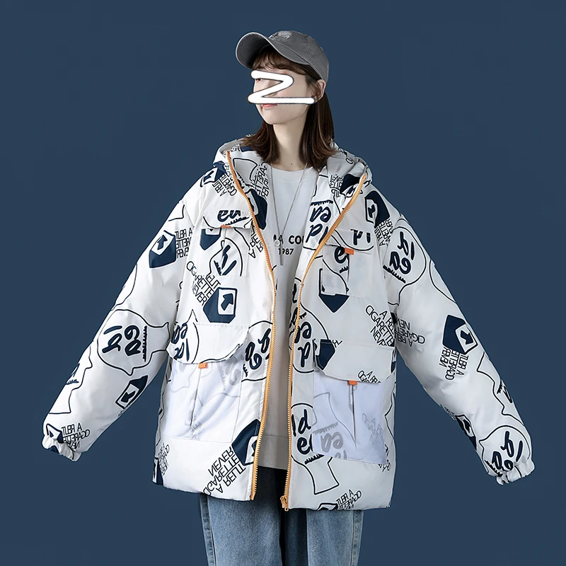 

Женская пуховая куртка с капюшоном, модная теплая зимняя пуховая куртка большого размера с подкладкой, 2020