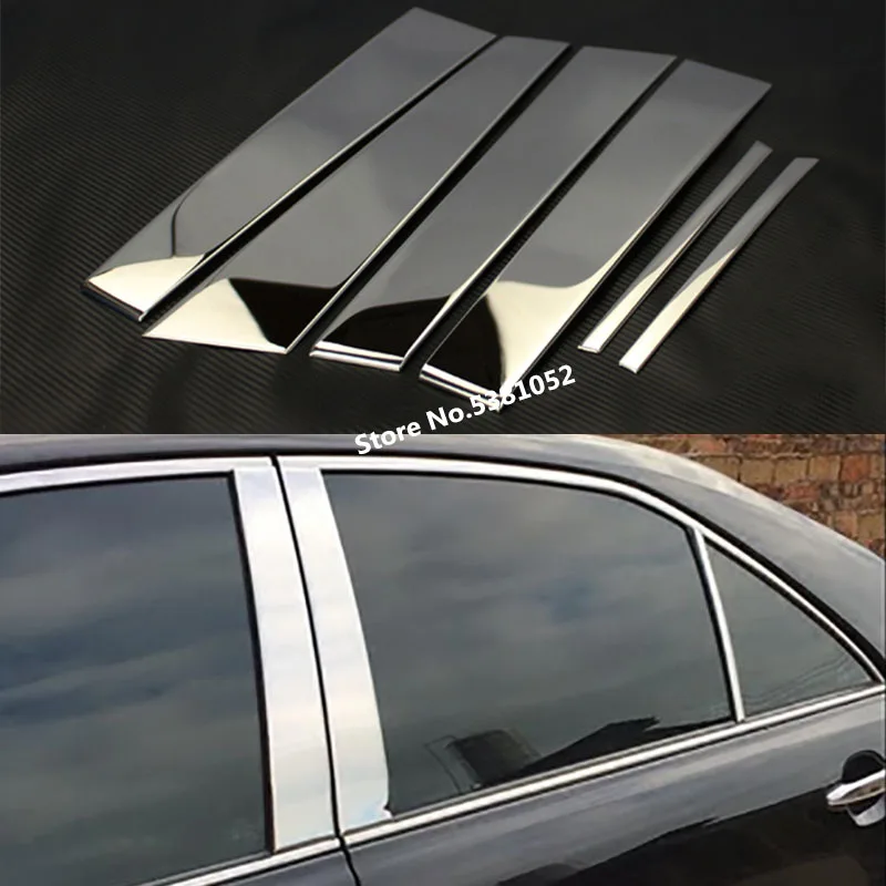 

for Hyundai Accent 2010 2006 - 2012 Accessories Stainless Steel Window Center Pillars Cover Trims External Protector