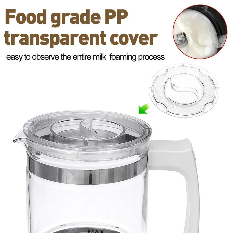 Espumadores de leche autom&aacute;ticos, taza el&eacute;ctrica de 600W para hacer leche fr&iacute;a y caliente, 220-240V, electrodom&eacute;sticos de cocina y la Oficina para el hogar, novedad-1