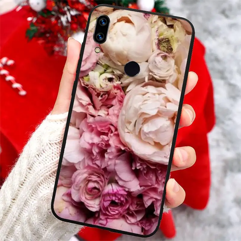 

Beautiful flowers rose peony Phone Case For Xiaomi Redmi note 7 8 9 t k30 max3 9 s 10 pro lite