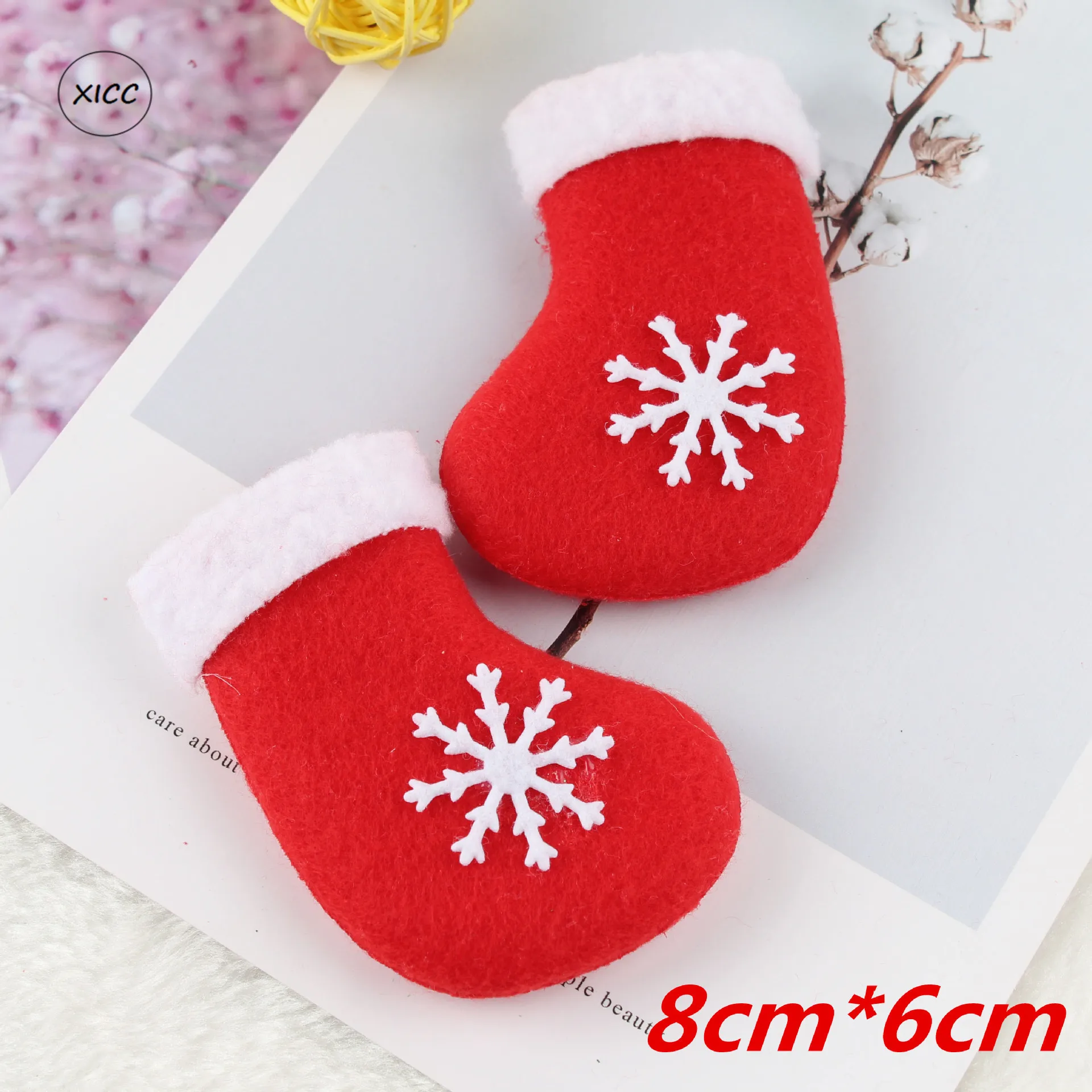 1pc-10 XICC DIY хлопковое войлочное Рождественское украшение новогодние подарки Санта Клаус Рождественская елка искусственные настенные подвесные украшения для дома - Цвет: 1pc-10