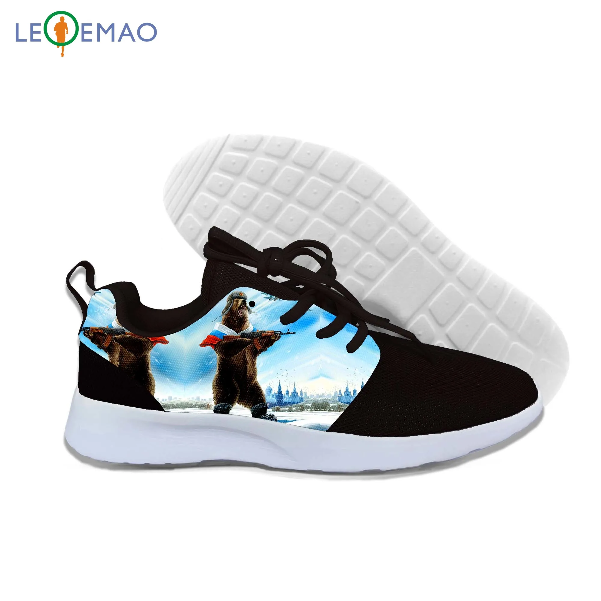 Men Women Running Shoes Russia Bear For High Quality Harajuku Bears Air Mesh Lightweight Outdoor Sport Sneaker | Спорт и развлечения