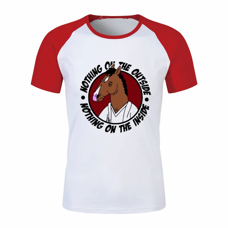 Famous Movie Bojack Horseman T Shirt for Men and Women Summer Fashion Male O Neck Print T-Shirts Streetwear Unisex Graphic Tees - Цвет: P1760I-red