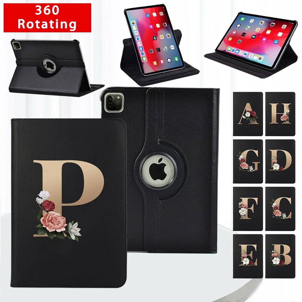 

Leather Stand Cover 360 Rotating Case for Apple Ipad Air 1/2 9.7"/Air 3 10.5"/Air 4 10.9" Smart Wake Up Tablet Protective Shell