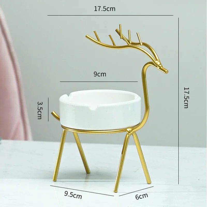 

Innovative Ashtray Generation Personality Simple Deer Ceramic Ashtray Decorative Ornaments For Home Living Room Bedroom