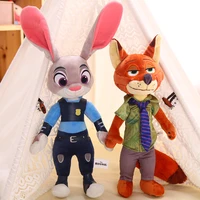 zootopia 405060cm anime stuffed toys for children cartoon rabbit judy fox nick plush doll kawaii room decoration soft birthday