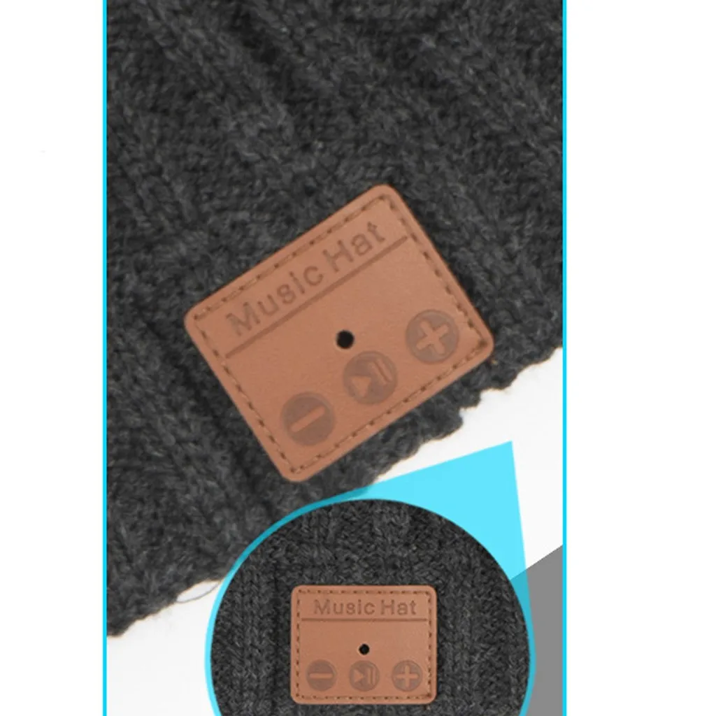 Bluetooth вязаная шапка Стерео звонки беспроводная гарнитура музыкальная весна