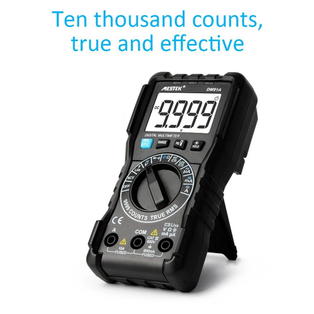 Цифровой мультиметр MESTEK DM91 амперметр постоянного и переменного тока вольтметр