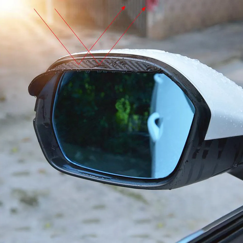 

PVC Rearview Mirror Rain Shield Rain Eyebrow 18.2x5.8cm Cover Side Shield