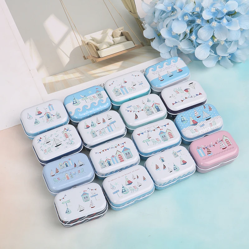 

Health Care Pill Box Colorful Mini Tin Box Tablet Box Mini Cute Medicine 7Day Weekly Storage Pill Case Organizer