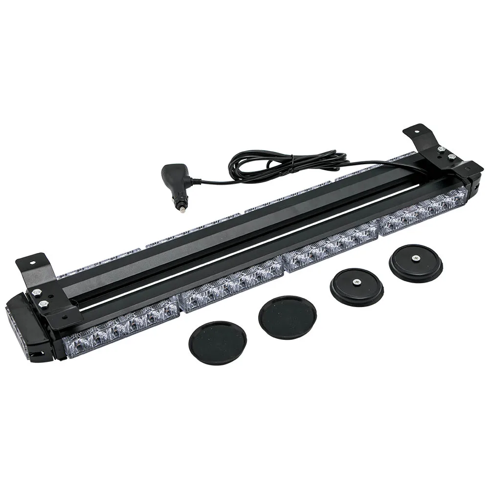 

26" LED Emergency Traffic Advisor Double Side Warning Strobe Light Bar Amber 7 different flash pattern Bright LED lights