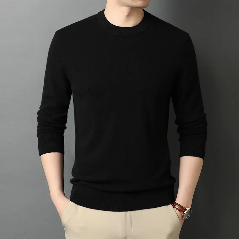 

2021 new spring and autumn sweater high quality Men round neck long sleeve knitted sweaters 21688-466