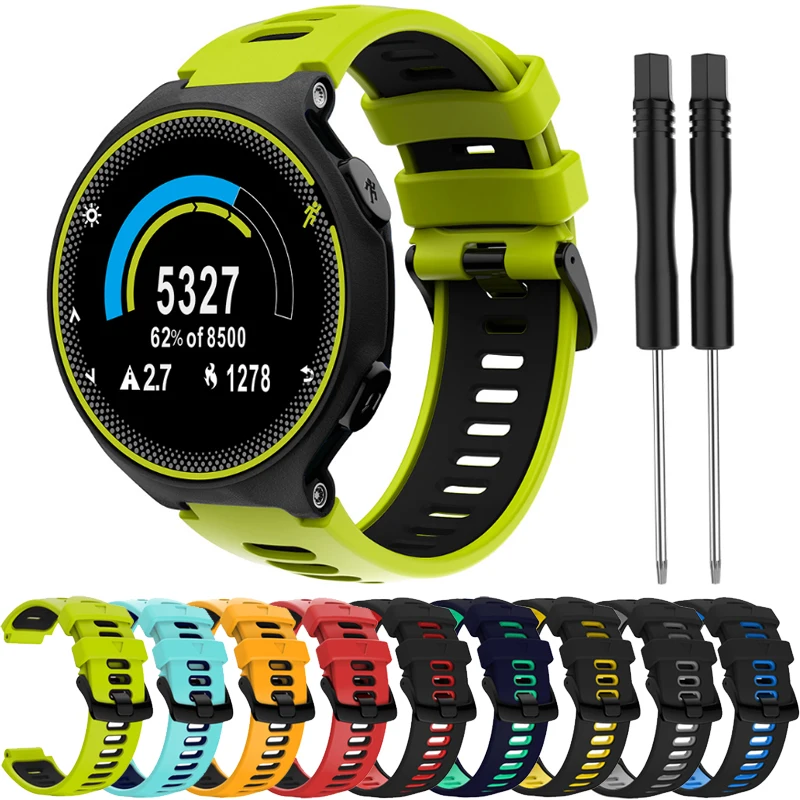 Ремешок для часов Garmin Forerunner 45 45S силиконовый браслет Мягкий регулируемый