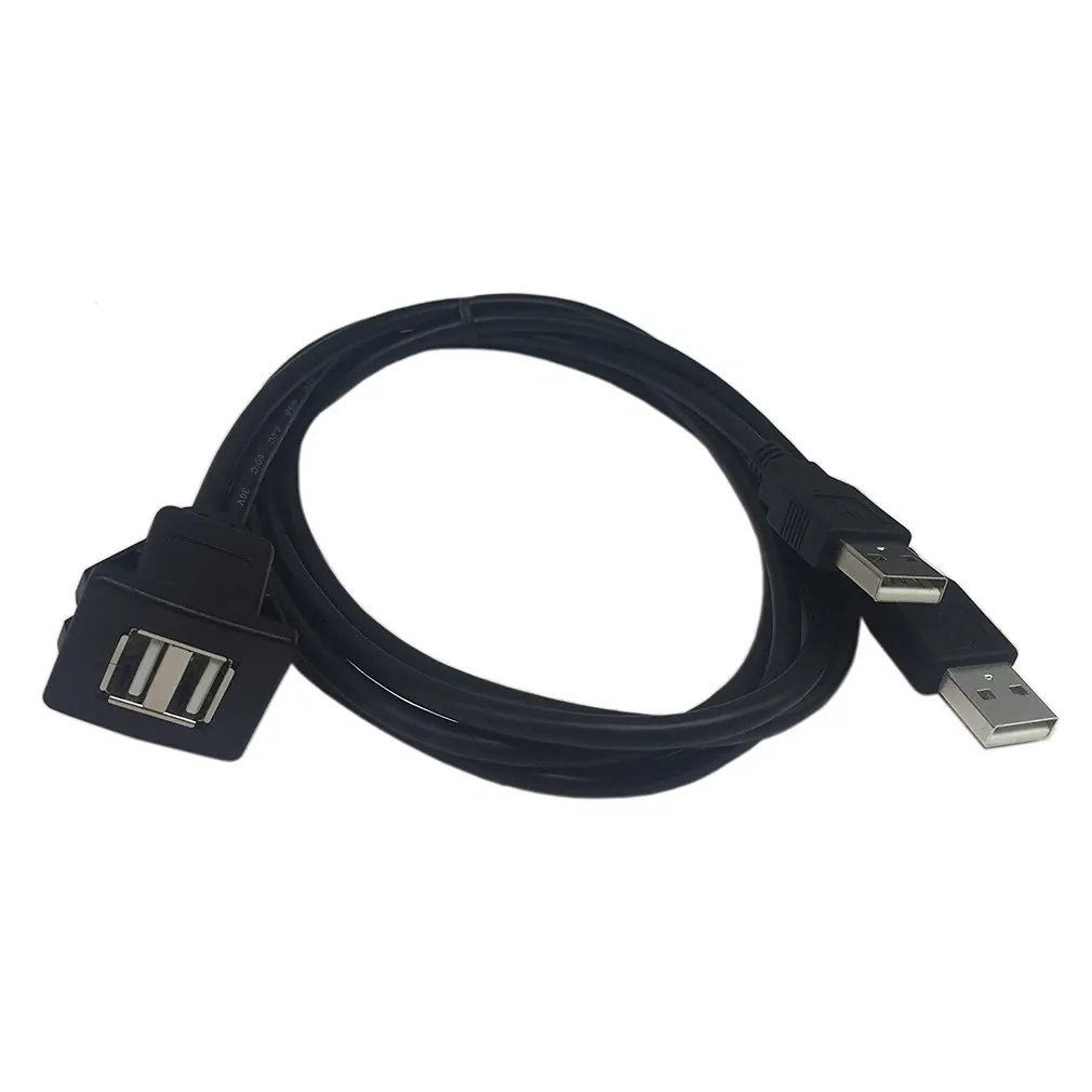 

Кабель USB2.0 для скрытого монтажа 1 м/2 м, удлинитель с двойным/одинарным USB портом, кабель для монтажа на приборной панели автомобиля, лодки, мо...