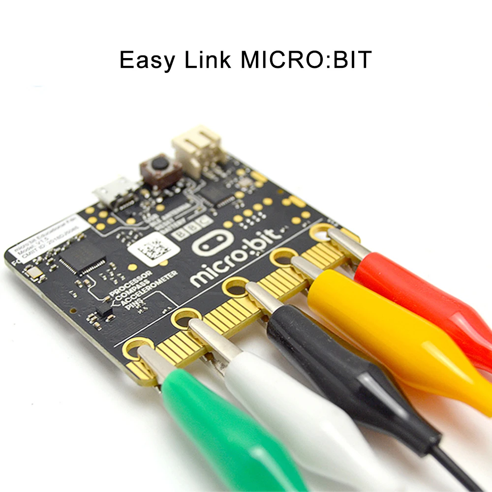 S ROBOT BBC Micro:bit стартовый комплект с Micro bit акриловым корпусом + battery case аллигаторные
