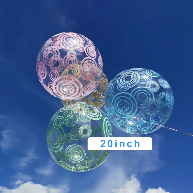 2 шт./лот прозрачный шар с принтом в виде Круга гелиевый надувной Bobo повторно