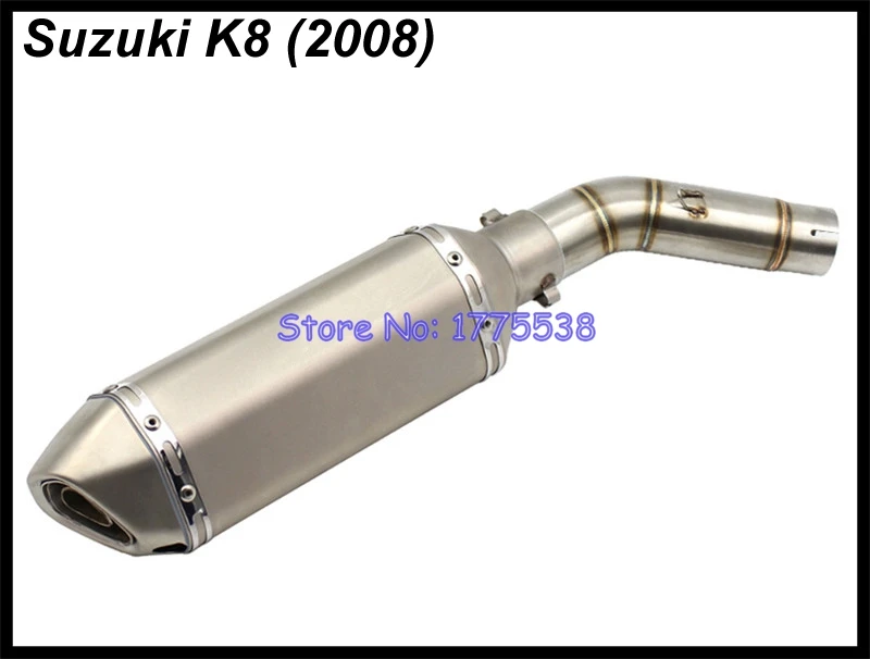 

For K8 GSXR600 GSXR750 2008 Motorcycle Exhaust System Link Pipe Motorbike Muffler Exhaust Escape Leak Connect Mid Pipe Full Set