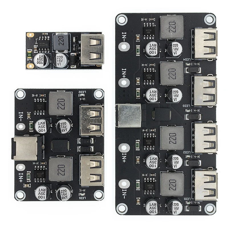 QC3.0 QC2.0 USB DC понижающий преобразователь для зарядки модуль 6 32 в 9 12 В 24 Быстрого