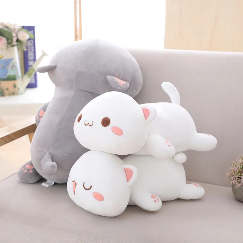 35/50 Kawaii Лежащая кошка плюшевые игрушки Мягкая Милая кукла милая подушка в виде
