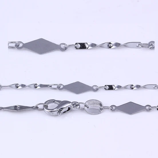 

5pcs/lot Women Necklace Chain Bulk Silver Color Copper Chains With Lobster Clasp For Jewelry Making DIY Material