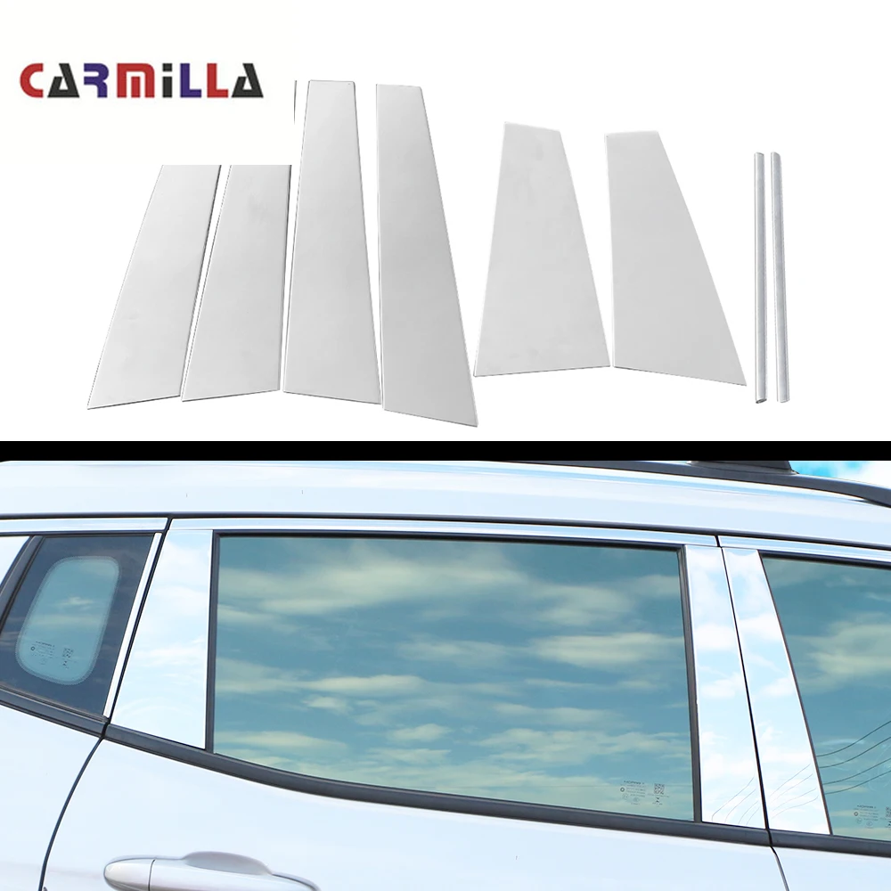 

Stainless Steel Reflective Car Door Window Middle Pillar Protection Trim Decor Strip Sticker for Jeep Compass 2th 2017-2020