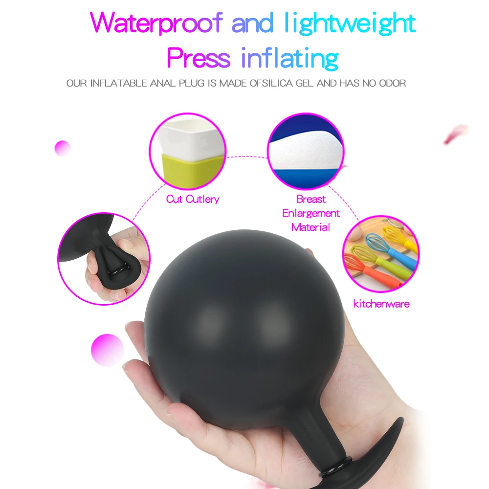 Надувной анальный расширительный массажер Анальный Фалло-имитатор взрослые