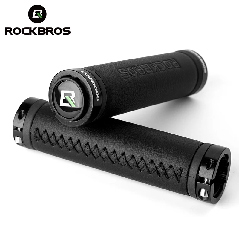 

ROCKBROS Bicycle Grips Microfiber Leather Handlebar End Cap Aluminium Alloy MTB Road Comfortable Soft Anti-Skid Cycling Grips