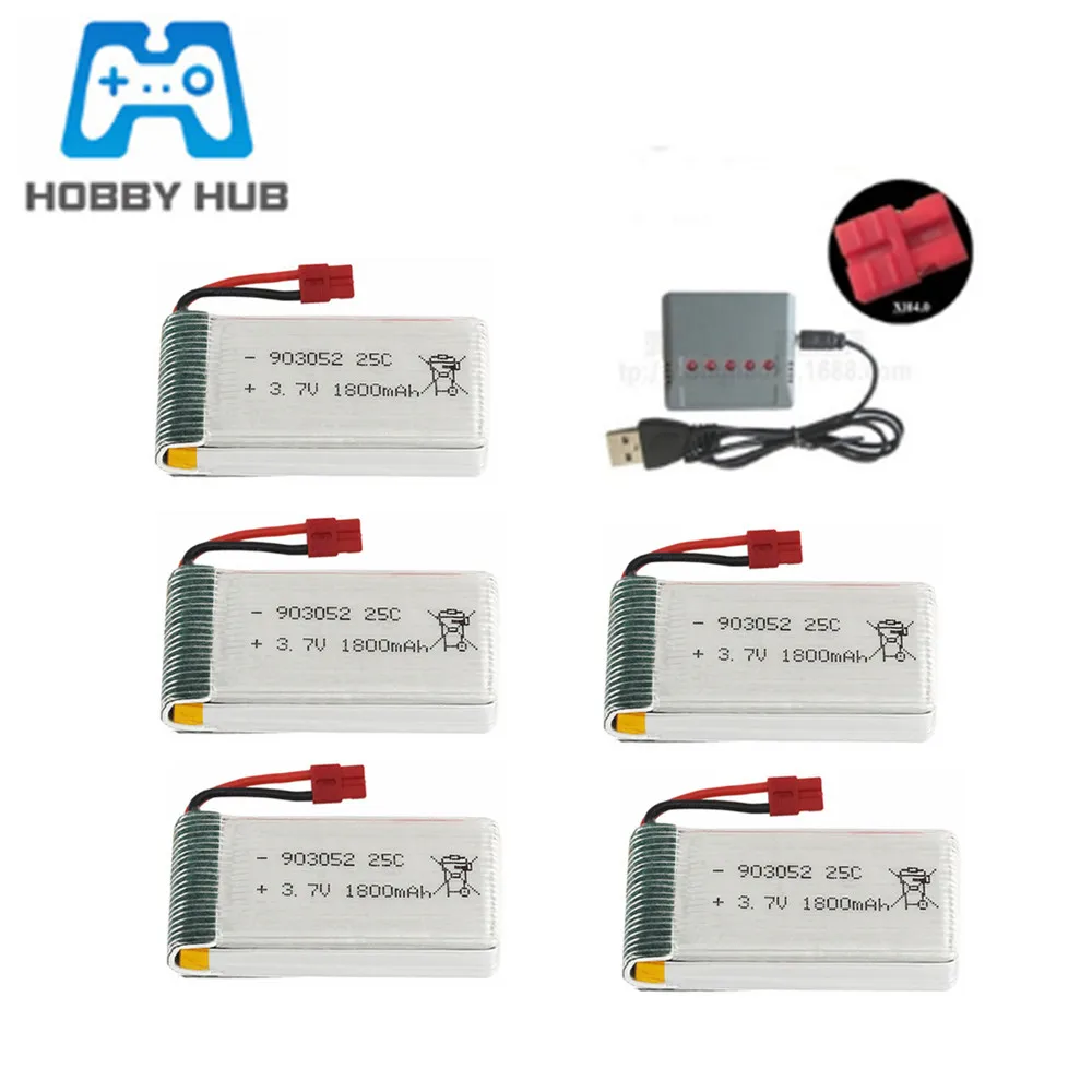 3 7 В 1800 мАч lipo аккумулятор + 5 в 1 зарядное устройство для SYMA X5 X5S X5C X5SC X5SH X5SW X5UW X5HW