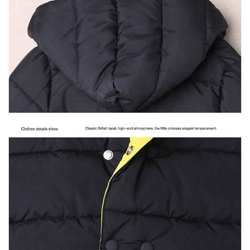 Зимняя куртка для девочек пальто с капюшоном детская парка одежда подростка и