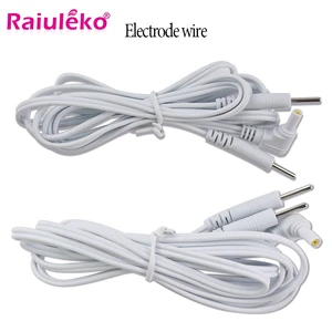 Электродный кабель, 2 шт., 2,5 мм, 1,5 м, для подключения десятков иглоукалывания, массажер для физиотерапии, электрический стимулятор нервных мышц, 2 способа