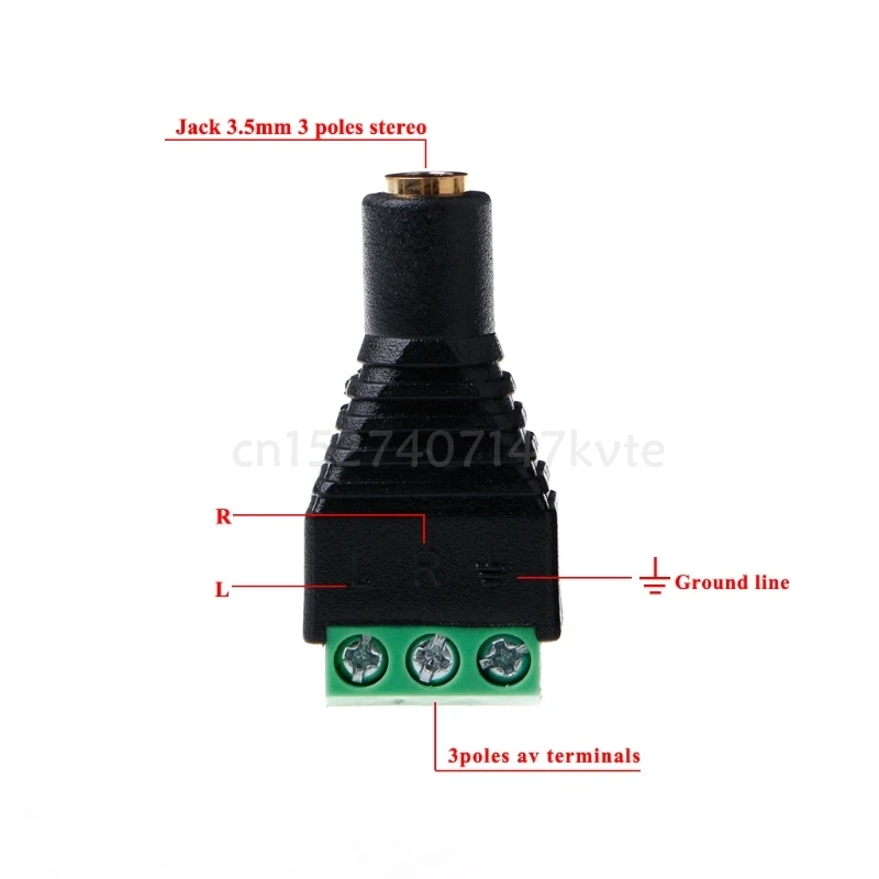 Пластиковые видео AV балун 3 5 мм стерео гнездо в винтовой клеммный разъем блок