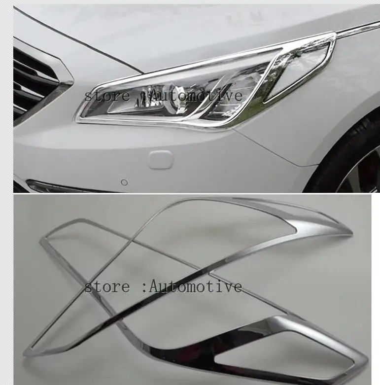 Хромированная передняя фара для Hyundai Sonata Lf крышка фары 2015 2016 2017 2018|bezel|bezel framed |