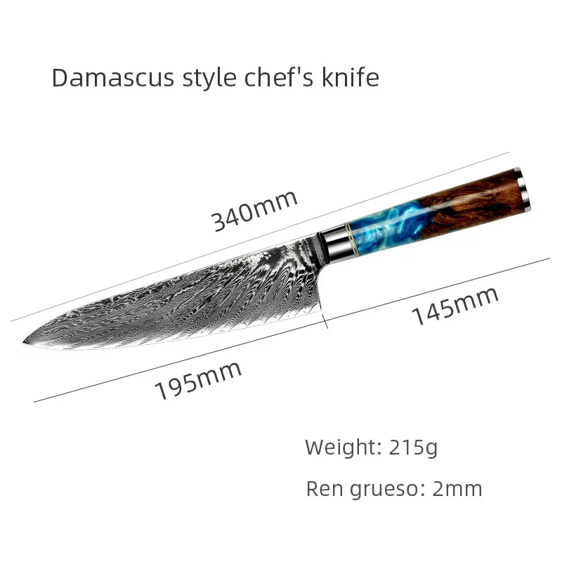Кухонные ножи мужские из дамасской стали VG10 профессиональные японские шеф-ножи 67