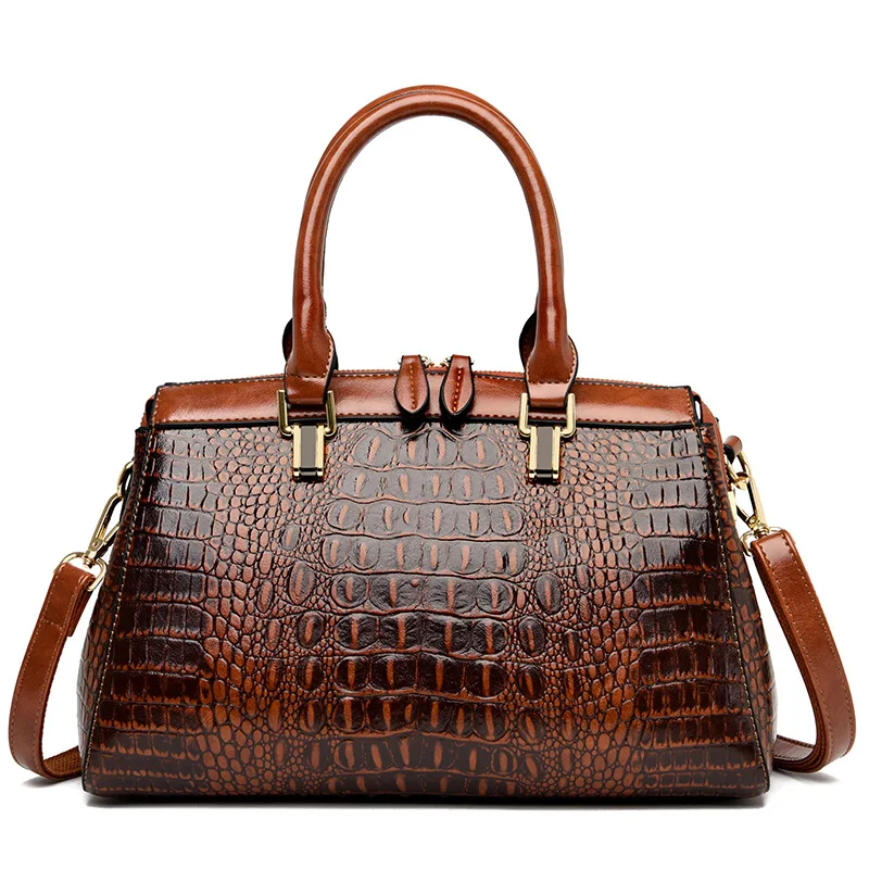 

2020 Crocodile Pattern Handbags Women Designer Large Capacity Top-Handle Bag Zipper Shoulder Bag Ladies Hand Bags Sac A Main
